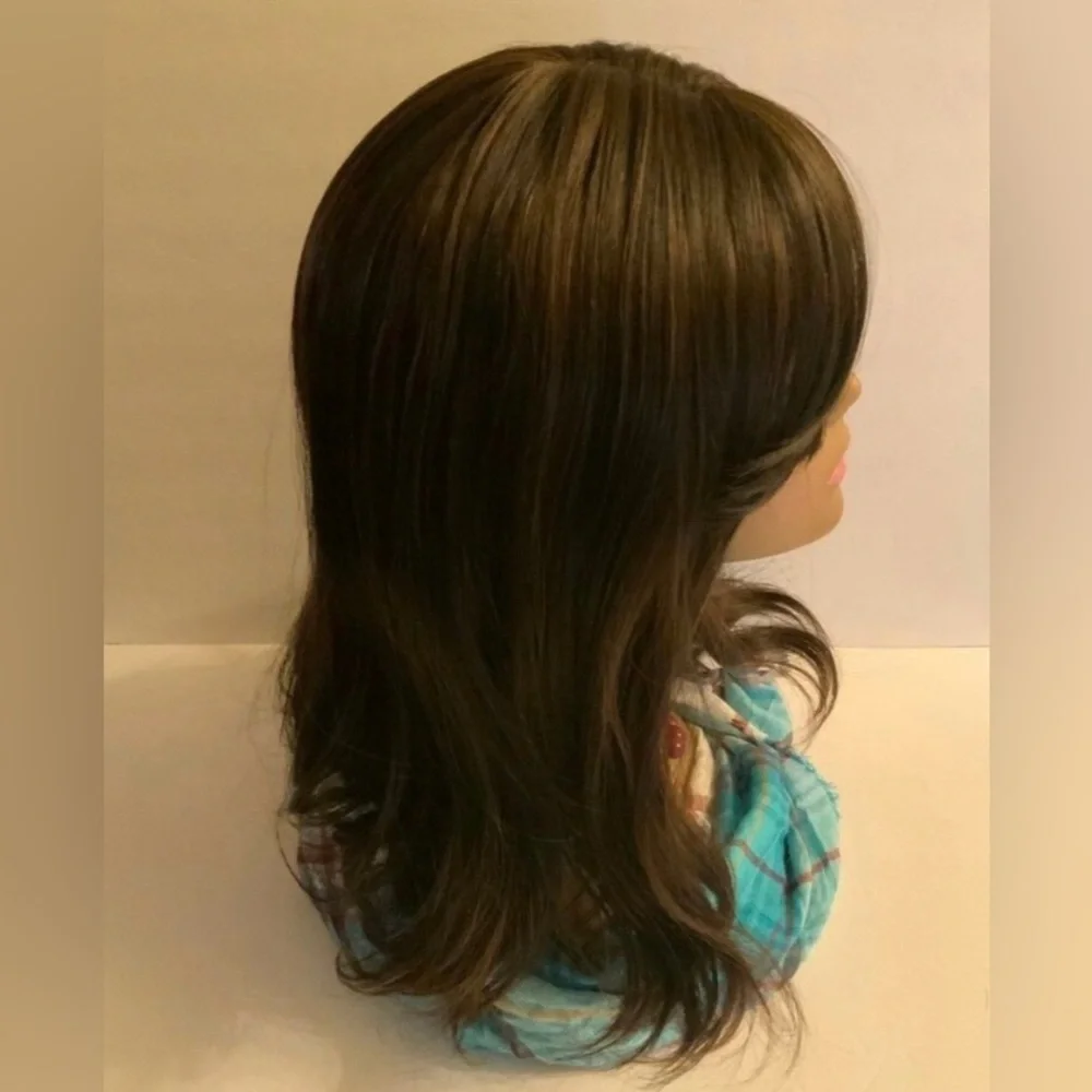 Synthetic Hair Non-lace Brown Wig
